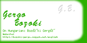 gergo bozoki business card